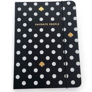 KATE SPADE Black and White Polka Dot Notebook NIP